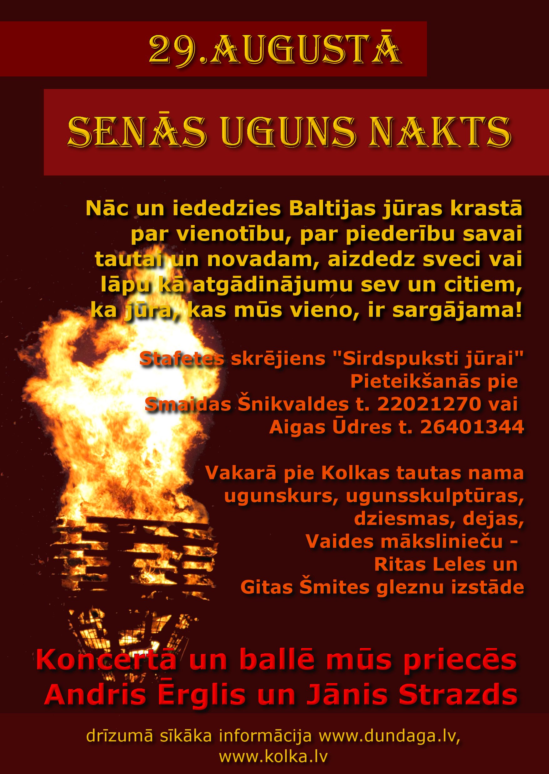 29.augustā Senās uguns nakts Kolkā